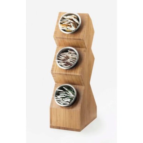 Cal Mil Plastics Cal-Mil 1016-3 Bamboo Compartment Spacesaver 6-1/4"W x 9-3/4" D x 22-3/4"H 1016-3